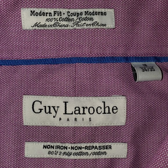 💥Sale💥Guy Laroche Paris 100% Cotton Button Up - Picture 2 of 7